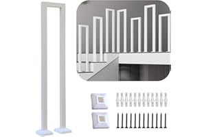 JHYCCDD Ringhiera per scale interne, ringhiera scale, corrimano, ringhiera a forma di U, ringhiera per scale esterne, corrimano nero, ringhiera per scale, per balconi corridoi (U-bianco, 75CM)