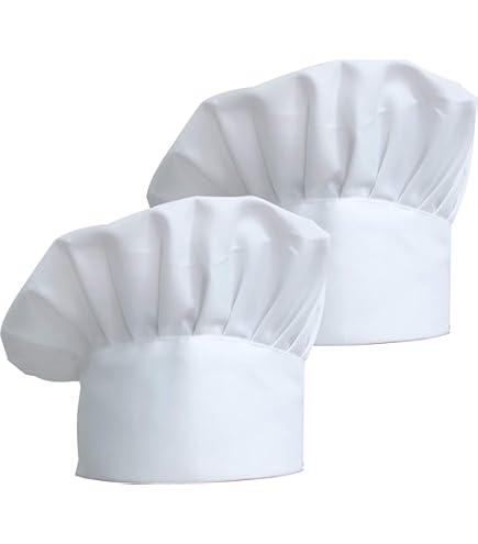 Cappelli Da Cuoco In Carta - 40 Pezzi Bianchi - Altezza 23cm - Fori Traspiranti - Foto 4