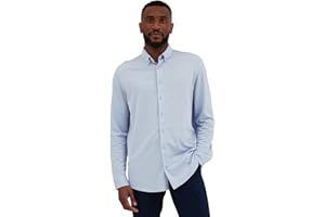 Sepiia Camisa para Hombre Casual Entalle Regular, Non Iron, repele Las Manchas, antiolor, Transpirable