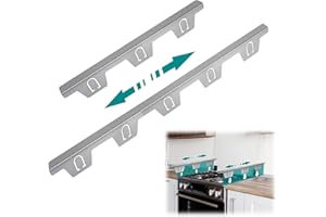 VANROUG 4 Pcs Kitchen Stove Counter Gap Covers, Stainless Steel Cooker Gap Filler, Cooktop Trim Kit, Stove Gap Guards, Oven Gap Filler, Heat Resistant Protect Stove Gap Filler (Silver)