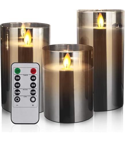 LED-Kerzen Mit Timer & Fernbedienung – Wasserdicht, Flackernd, Für Innen & Außen, 35 Cm Hoch (Elfenbein)