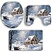 Produktbild Gaddrt 3 STÜCKE Weihnachten Badezimmer Rutschfeste Sockel Teppich + Deckel Wc-abdeckung + Badematte Set (E)
