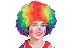 eCraftIndia Malinga Style Colourful Hair Cap Wig for All Age Group Free Size - Perfect for Holi Party Fun, Hair Protection, and Stage Drama Shows