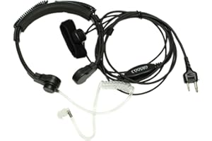 COODIO Professionnel KIT BODYGUARD Laryngophone OREILLETTE avac Doigt PTT Micro Pour 2-jack Midland Alan Talkie Walkie
