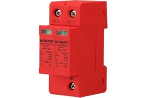 Wengart Überspannungsschutzgeräte WG1-40 2P 40KA 500V DC-Photovoltaik-Ableiter-Spannungs-Blitzschutz 35mm DIN-Schienenmontage