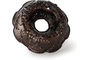 Nordic Ware Jesienny wieniec wiązany patelnia, brąz, 10 filiżanek, srebrny