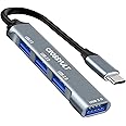 CROSSVOLT 4-in-1 Portable Type C Hub [Type-C to 4 USB-A Port] with Fast Data Transfer.