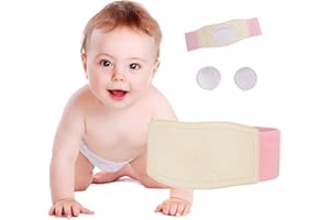 PASKYEE Cintura per ernia ombelicale, fascia addominale per neonati, supporto per ernia, truss, ombelico, fascia regolabile rosa rosa