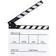E-Image Professional White Big Clapper Board with White and Black Stripe Slate for Film Video Movie Film Shooting (ECB-03)