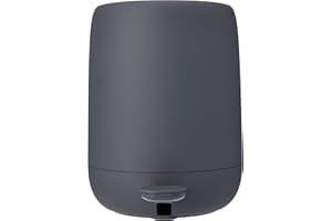 blomus - Secchio a pedale in plastica/silicone, magnete, capacità 5 l, coperchio soft close, secchio estraibile, soft touch, esclusivo accessorio da bagno (altezza x larghezza x profondità): 30,5 x 28