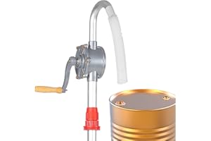 Ejoyous Bomba de Barril, Bomba de Aceite Manual de Aleación de Aluminio con Manivela Giratoria Bomba de Tambor Herramienta de Bombeo de Aceite Diesel, para Gasolina Garaje Combustible 29L / Min