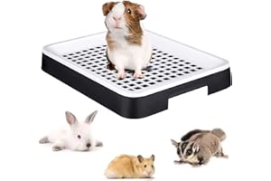 bangminda Cassetta per Lettiera per Conigli Cassetta Lettiera con Griglia per Porcellini d'India Coniglietto per Bagno Criceti Furetti Cincillà Gabbia