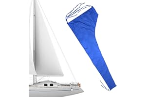 KAXENIG Mainsail Boom Cover | Boom Mainsail Cover | Sail Cover Yacht Boom | Thicken 210D Sail Sleeve For 8-9Ft 9-10Ft 10-11Ft 11-12Ft 12-13Ft, Anti-UV Anti-Scratch Sailb-oat Sunshade Sail Stack Packs
