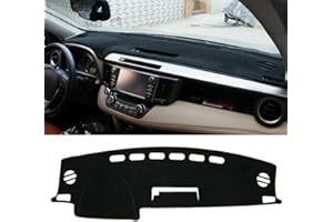 GCcv Auto Armaturenbrett Abdeckung Abdeckmatte für Toyota RAV4 XA40 2013 2014 2015 2016 2017 2018 Anti-Rutsch Armaturenbrett Matten Pad Sonnenschutz Interior Zubehör,Black Edge-Polyester