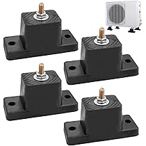 Set 4 Antivibranti Per Condizionatore In Gomma - Supporti Isolanti Nero, 111x49 Mm, Per Esterno E Interno - Foto 4