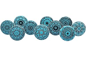 Royal Kraft Vintage ceramiczne gałki do szafek kuchennych, drzwi i szuflad, szafy, szafki (zestaw 10 szt.) Sknob013