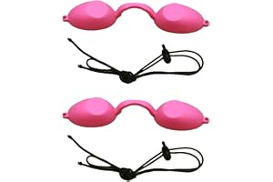 YNR Set med 2 rosa UV-skyddsglasögon, skyddsglasögon för laserljus, skyddsglasögon, skyddsglasögon för laserhårborttagning, t