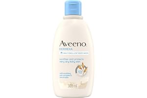 Aveeno Dermexa Bagno Doccia Emolliente Quotidiano, Bagnoschiuma lenitivo senza sapone e profumo, Docciaschiuma con Avena e Ceramidi, Bagnodoccia per pelli molto secche, sensibili e irritate, 300 ml