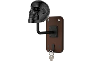 motofans Supporto da parete per casco – Teschio in metallo massiccio, decorazione a forma di teschio