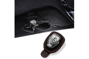XIANGPICHI Car Glasses Holder Sunglasses Hanger for Car Sun Visor Leather Sunglasses Holder Clip Auto Eyeglasses Mount Ticket Card Clip (fit Mazda)