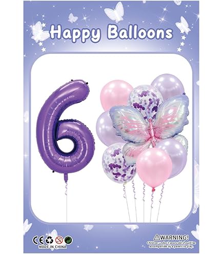 5 Pièces Décoration Papillon Anniversaire, Décoration D Aluminium Anniversaires