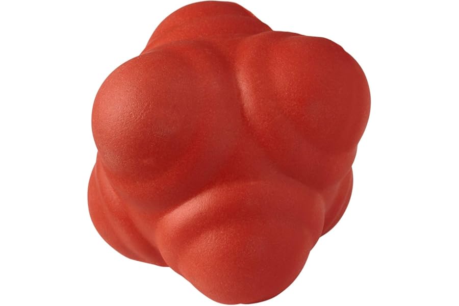 Gunn & Moore GM Cricket Rubber Reaction Ball | Irregular Bounce | Fielding Practice | Red