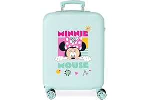 Disney Mickey All Smile Valise Cabine Multicolore 38x55x20 cm Rigide ABS Fermeture à Combinaison Latérale 35L 2 kg 4 Doubles Roues Bagage à Main
