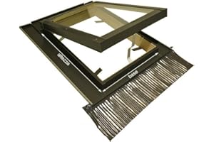 LUXTIG Lucernario per Tetto Finestra Mansarda Skylight Legno Alluminio a Vasistas - Doppio Vetro - Isolamento - Permette anche Fisicamente di uscire dal Lucernario - Dimensioni Misure cm 50X70