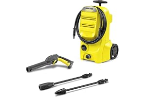 Karcher K 3 Classic Pressure Washer, Pressure: max. 120 bar, Flow Rate: 380 l/h, Area Coverage: 25 m²/h, Water Filter, Weight: 4.2 kg, high-Pressure Hose and Gun, Dirt Blaster, Spray Lance
