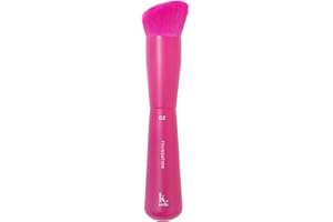 KRASH TOOLS Brocha 02 BASE | FOUNDATION Brocha Oblicua para extender Maquillaje en Rostro - Productos Crema Líquido - Pincel de Pelo Sintético y Mango Ergonómico - Tamaño Viaje - Vegano y Cruelty Free