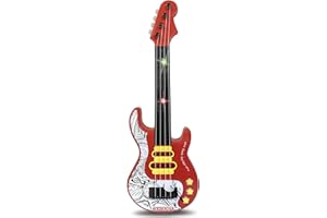 Bontempi | ElectroGroove - Bajo Rock Electrónico para Vibraciones Potentes y Ritmos Innovadores, Rojo con Motivos