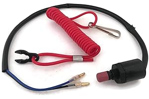 ITACO Barca Motore Interruttore di Arresto Di Emergenza Cordino w/Hook Per Suzuki Fuoribordo 37830-89E02 37830-89E01 92D11 92D10 2/4 tempi Motore