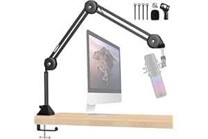 Soporte de Micrófono Ajustable,Aveek brazo microfono Pie de Microfono,Para Cables Blue Yeti Hyper X QuadCast