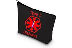 PLITI Diabetes Supply Bag Organizer Typ 1 Diabetes Geschenke Diabetiker Notfall Reisetaschen Reißverschluss Tasche für Frauen, Typ 1 Diabetes Bblu