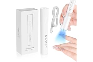 Aokitec UV Lampe für Gelnägel, Mini UV LED Lampe Nägel für Gel Nagelfolie Haut Schützen&Schnelltrocknen Nagel Taschenlampe Zu