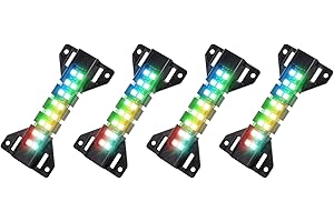 OPP ULITE LED Grille Lights Chasing Dream Color - 4 Pods Front Grill Light - Smartphone APP Control/DIY Color/Music/Timing/Flashing Modes for Ram F150 F250 F350 Tacoma TRD PRO Front Trucks (Dream Color)