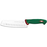 Sanelli Premana Professional Coltello Giapponese Olivato, Acciaio, Verde/Rosso, 31.0x3.0x6.0 cm