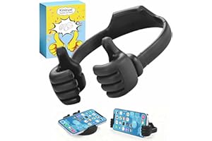 Kinizuxi Thumbs Up Lazy Phone Stand Geschenke für Weihnachten, Universal Flexible Silikon Handyhalterung Tisch, Mobile Phone Handy Halterung Ständer für iPad Zubehör iPhone Halterung -Schwarz