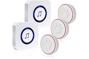 ChunHee Campanello Senza Fili per Cani e Animali Domestici, Sensore Tatto/Ricevitore, Presa 55 Suonerie e 5 Livelli di Volume Regolabile/Trasmettitore Impermeabile