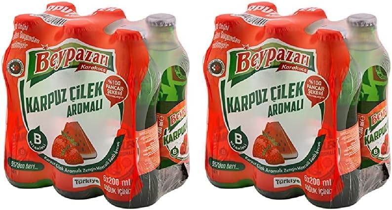Beypazarı Karpuz - Çilek Aromalı Maden Suyu (6x200ml) 2li paket