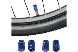 World Trade 4 PZ Tappo Valvola in Alluminio, Ruote Bici, Pneumatici Auto, Moto, Scooter, Camion, Rimorchi, Cappuccio Tappino Copripolvere Coprivalvola (Blu)