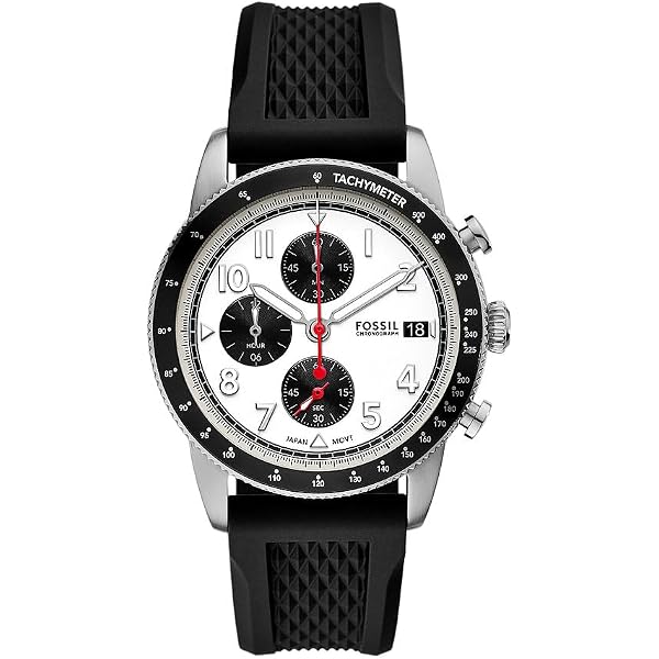 Fossil Herrenuhr FS6086 – Analoge Quarzuhr Mit Lederarmband, Chronograph & Wasserdicht Bis 50 M