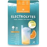Sugar Free Electrolytes, 1686mg for 45 Days of Hydration. Isomonic Drink with Chloride, Potassium, Sodium, Calcium and Magnes