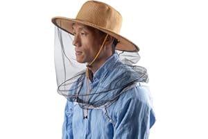 ZffXH Imkerei-Imker-Mesh-Hut, professionelle Imker-Schutzkappe für Männer und Frauen, Moskito-Kopfnetz, Hüte, Bienenhalter, Schleierhaube, Garten, Unkraut, Bauernhof, Arbeit