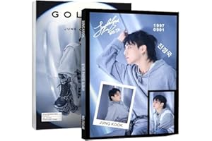 KAIZUKICHIN KPOP BTS JUNGKOOK 37A246-JK Fotoalbum mit Peripheriegeräten, goldfarben