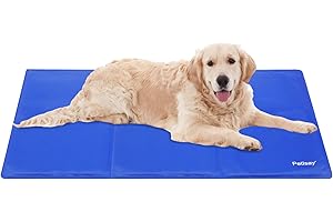 PetIsay Dog Cooling Mat(90 * 50cm) - Pressure-Activated Gel Self-Cooling Pads for Dogs- Keep Your Dogs and Cats Comfortable All Summer - Avoid Overheating (L)