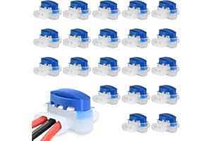 LEDANDER 20PCS Lawnmower Connector Crimps Gel Filled for Robotic Lawn Mowers, Cable Connector Waterproof Electrical Wire Connectors for Automower Robotic Lawn Mower Accessories