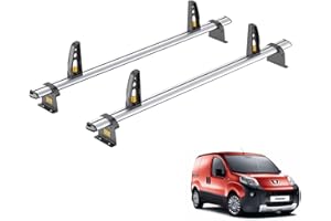 VAN DEMON Van Guard Roof Rack for Peugeot Bipper (2008+) 2 Aluminium Roof Bars & 4 Load Stops - VG270-2