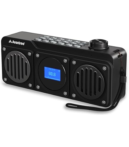 PRUNUS J-666S Radio Portatile Solare AM FM SW – Altoparlante Bluetooth 6.0 Da 15W, Ricarica USB-C, Batteria 1800mAh, Maniglia E Luci (Rosso)
