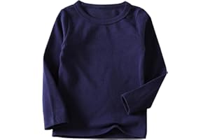 Beganly Maglietta da ragazza calda morbida Basic Top bambino sotto strato per bambini Classics cotone manica lunga